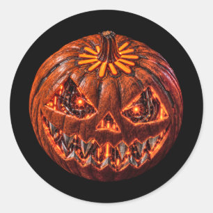 Halloween Terminator AI Classic Round Sticker