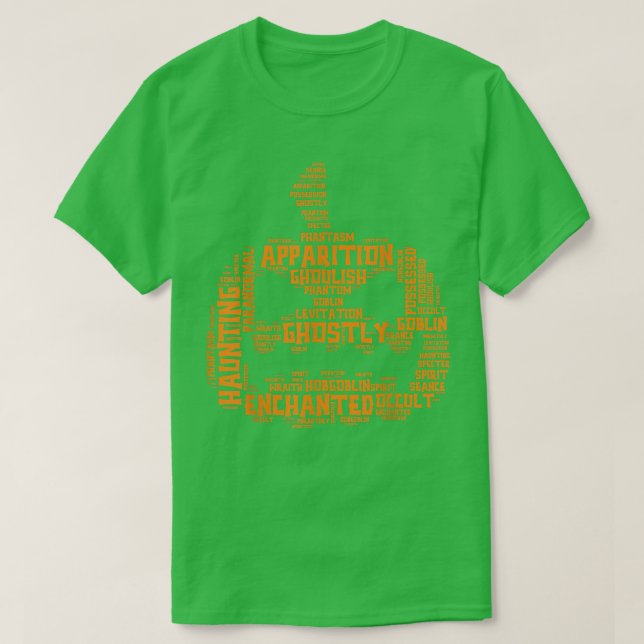 Halloween Terms Scary Pumpkin List rd Cloud1608 T-Shirt (Design Front)