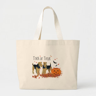 Halloween Terriers Large Tote Bag