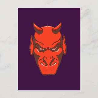 Halloween Teufelskopf devils head Postcard