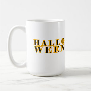 Halloween text design coffee mug
