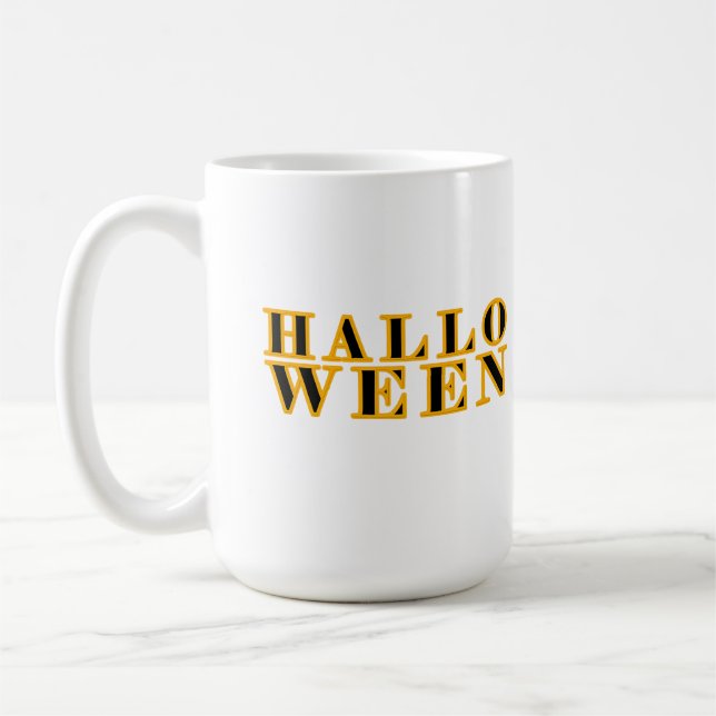 Halloween text design  coffee mug (Left)