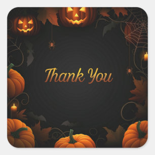 Halloween "Thank You"  Square Sticker
