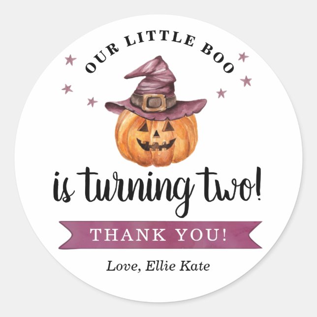 Halloween Thank You Sticker (Front)