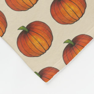 Halloween Thanksgiving Autumn Harvest Fall Pumpkin Fleece Blanket
