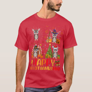 Halloween Thanksgiving Christmas Armadillo Halloth T-Shirt