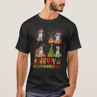 Halloween Thanksgiving Christmas Beagle Dog Hallot T-Shirt