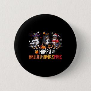 Halloween Thanksgiving Christmas Funny Bernese Mou 6 Cm Round Badge