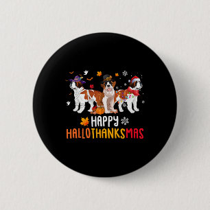 Halloween Thanksgiving Christmas Funny Saint Berna 6 Cm Round Badge