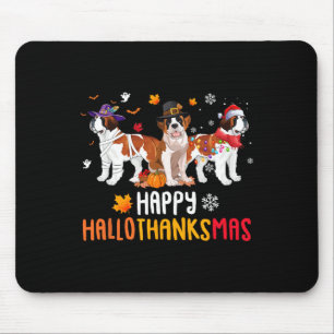 Halloween Thanksgiving Christmas Funny Saint Berna Mouse Mat