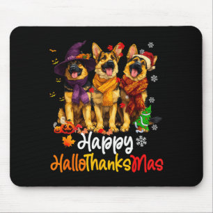 Halloween Thanksgiving Christmas German Shepherd D Mouse Mat