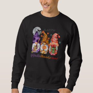 Halloween Thanksgiving Christmas Gnomes Happy Hall Sweatshirt