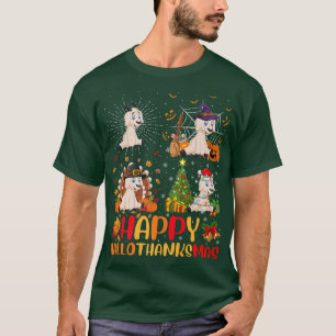 Halloween Thanksgiving Christmas Goat Hallothanksm T-Shirt