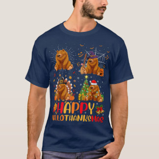 Halloween Thanksgiving Christmas Grizzly Bear Hall T-Shirt