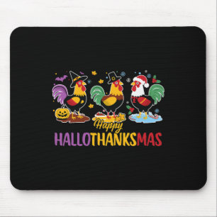 Halloween Thanksgiving Christmas Hallothanksmas Ch Mouse Mat