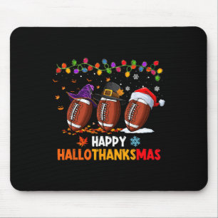 Halloween Thanksgiving Christmas Hallothanksmas Fo Mouse Mat
