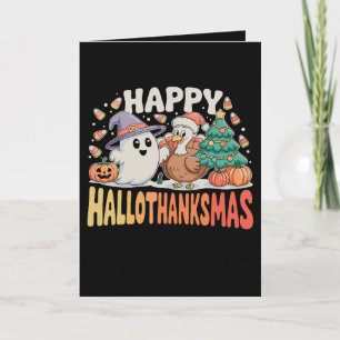 Halloween Thanksgiving Christmas HalloThanksMas Holiday Card