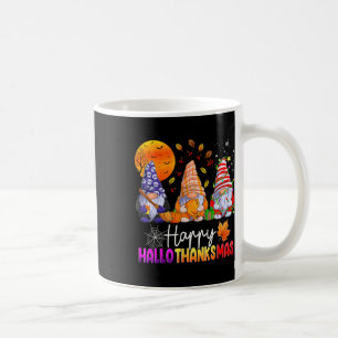 Halloween Thanksgiving Christmas Happy Hallothanks Coffee Mug