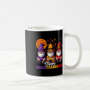 Halloween Thanksgiving Christmas Happy Hallothanks Coffee Mug