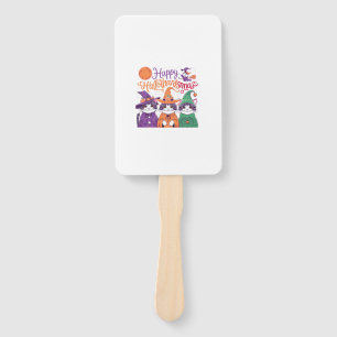 Halloween Thanksgiving Christmas Happy HalloThanks Hand Fan