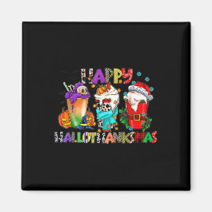 Halloween Thanksgiving Christmas Happy Hallothanks Magnet