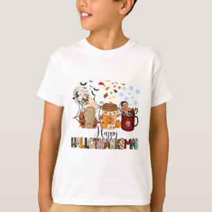 Halloween Thanksgiving Christmas Happy Hallothanks T-Shirt