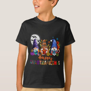 Halloween Thanksgiving Christmas Happy Hallothanks T-Shirt
