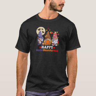 Halloween Thanksgiving Christmas Happy HalloThanks T-Shirt