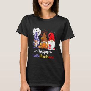 Halloween Thanksgiving Christmas Happy HalloThanks T-Shirt