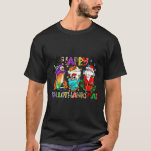 Halloween Thanksgiving Christmas Happy Hallothanks T-Shirt