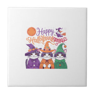 Halloween Thanksgiving Christmas Happy HalloThanks Tile