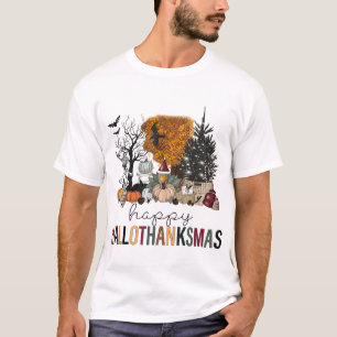 Halloween Thanksgiving Christmas Happy  T-Shirt