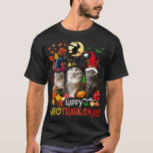 Halloween Thanksgiving Christmas Happy  T-Shirt