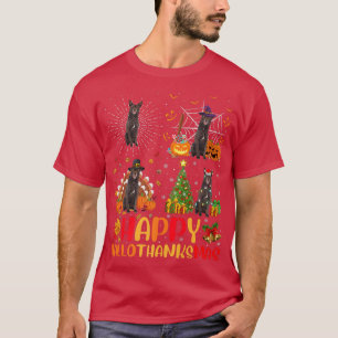 Halloween Thanksgiving Christmas Kelpie Dog Hallot T-Shirt