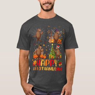Halloween Thanksgiving Christmas Sea Lion Hallotha T-Shirt
