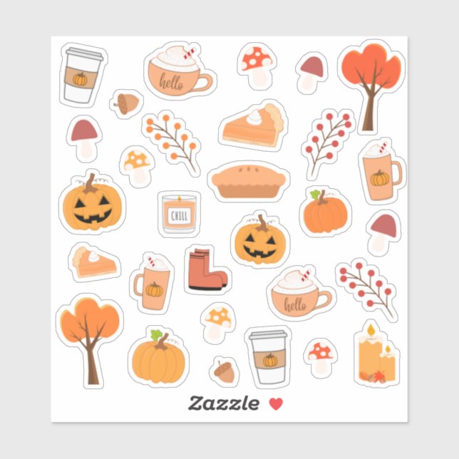 Halloween Thanksgiving Cosy Autumn Fall Scrapbook  (Sheet)