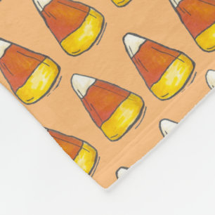 Halloween Thanksgiving Trick-or-Treat Candy Corn Fleece Blanket