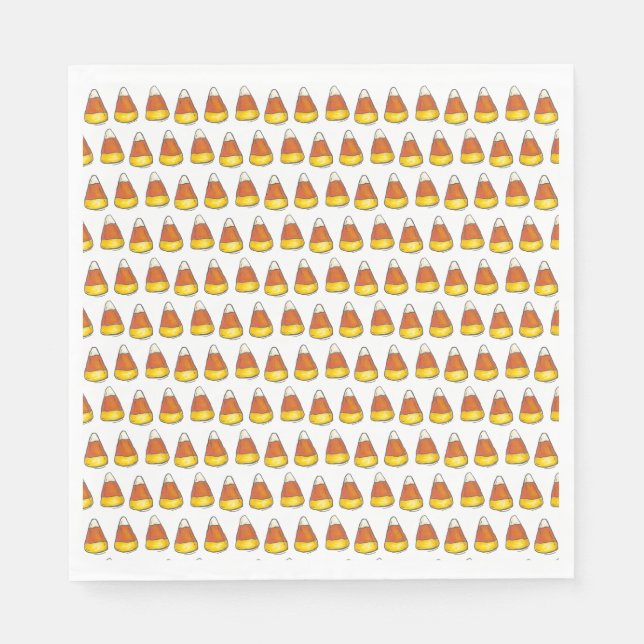 Halloween Thanksgiving Trick-or-Treat Candy Corn Napkin (Front)