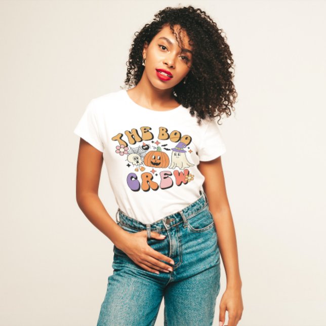 HALLOWEEN THE BOO CREW GHOST PUMPKIN & SKULL T-Shirt (Creator Uploaded)