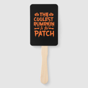 Halloween The Coolest Pumpkin In The Patch Xmas Hand Fan