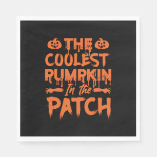 Halloween The Coolest Pumpkin In The Patch Xmas Napkin