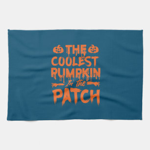 Halloween The Coolest Pumpkin In The Patch Xmas Tea Towel