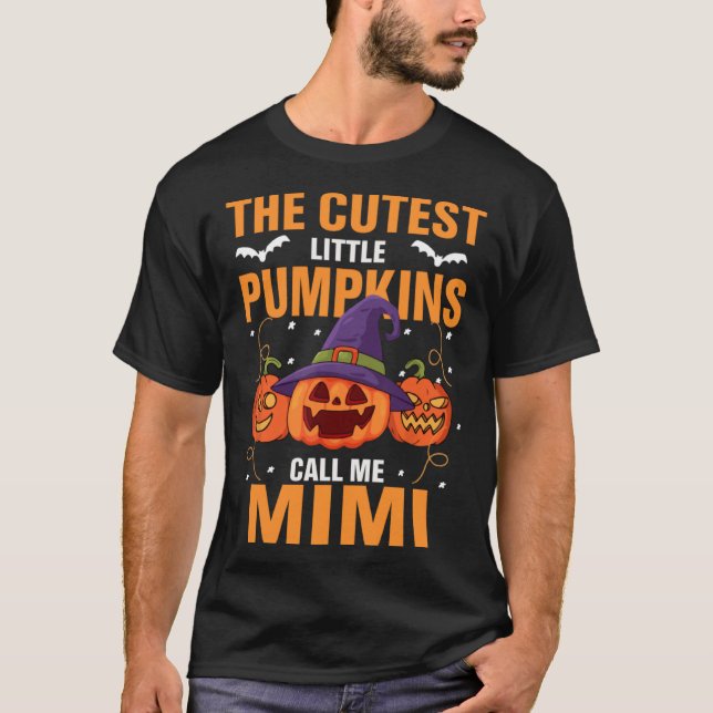 Halloween The Custest Little Pumpkins Call Me MIMI T-Shirt (Front)