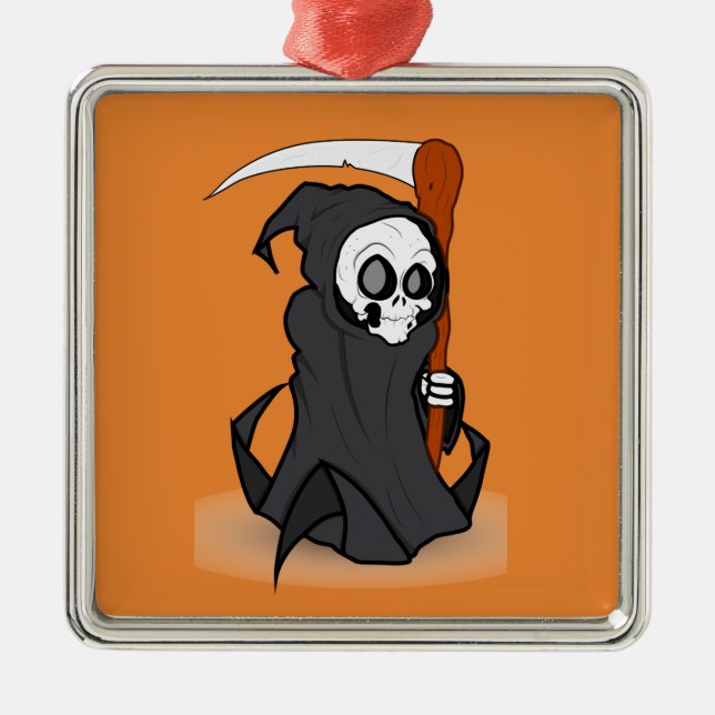 Halloween the Grim Reaper Metal Tree Decoration (Front)