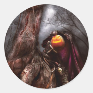 Halloween - The Headless Horseman Classic Round Sticker