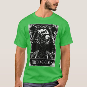 Halloween The Magician Tarot Scary Black Cat Witch T-Shirt