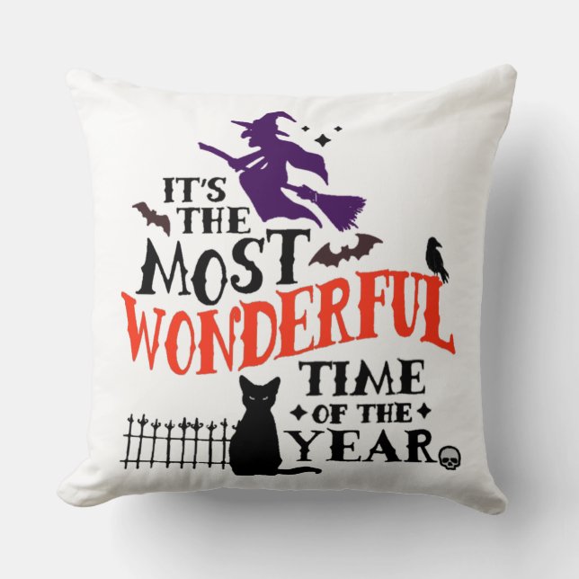 Halloween The Most Wonderful Time Of The Year Cushion (Front)