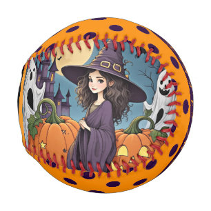 Halloween, The Pretty Witch and Her Friends Printe Baseball