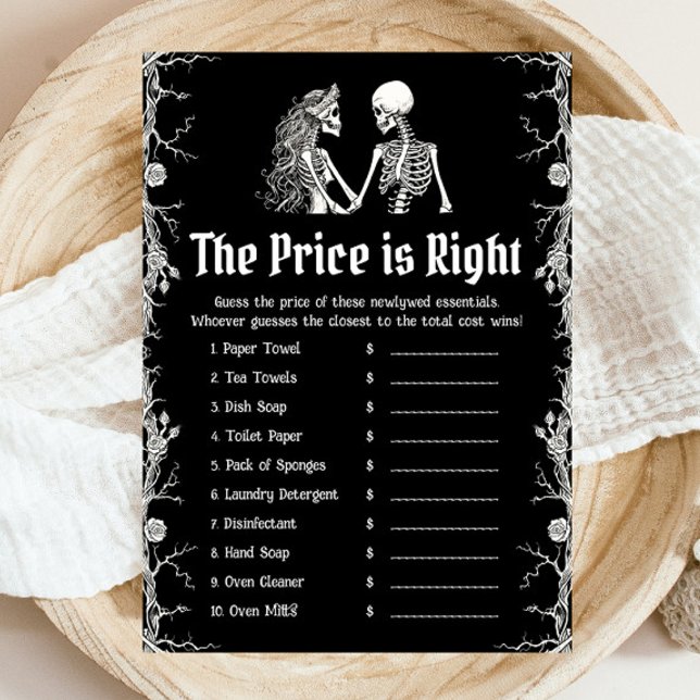 Halloween The Price is Right Bridal Shower Game Invitation (Creator Uploaded)