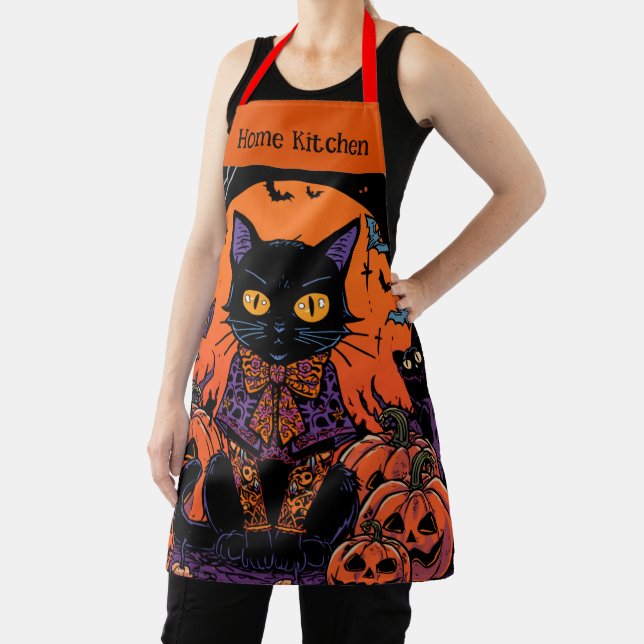 Halloween,The Pumpkin Patch Prowler ,Black Cat Apron (Insitu)